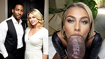 Blonde Dicukur Memberikan Blowjob Yang Berantakan Pada Kontol Hitam Besar