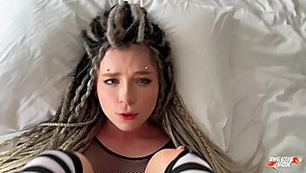 Dreadlocked Babe With Piercings Gives A Sloppy Blowjob, Gets Rough Pounded, And Swallows Cum