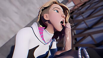 Experimente A Emoção Final Das Habilidades De Garganta Profunda De Spider-Gwen Em 3d