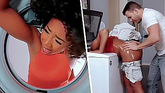 La Milf Misty Stone Si Eccita Con Il Suo Grosso Culo Bloccato Nella Lavatrice