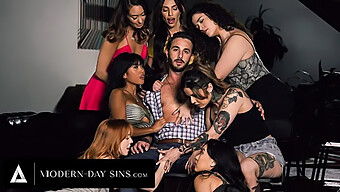 Ember Snow And Madi Collins, Two Sex Addicts, Lead A Raunchy Group Session With Christy Love And Lucas Frost