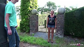 Bi Jenny'S Stepdaughter Gets Caught Masturbating In The Garden And Gets Some Help